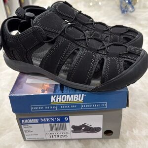 Khombu NIB Men's Travis Black Active Summer Outdoor Sandals (US 9)